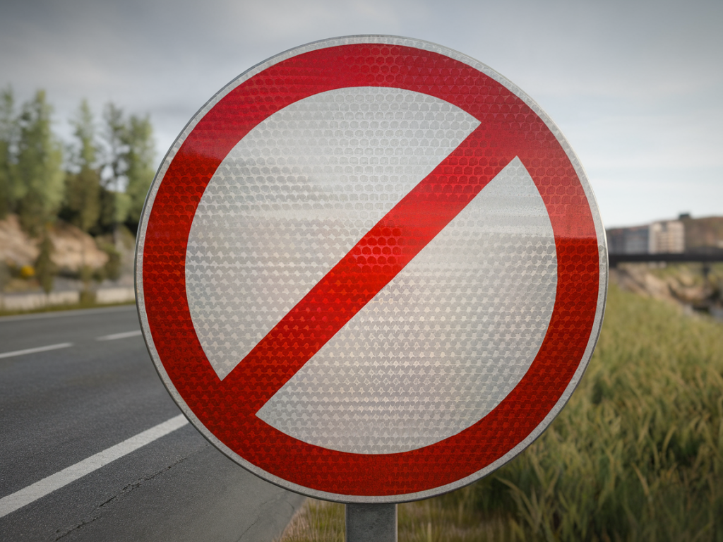 Qu’est-ce qu’un panneau de signalisation avec un pictogramme barré ?